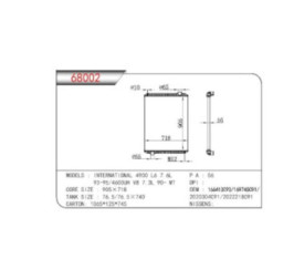 Radiador International 5000 1990 1991 1992 1993 1994 1995 1996 1997 1998 1999 2000 2001 2002 2003