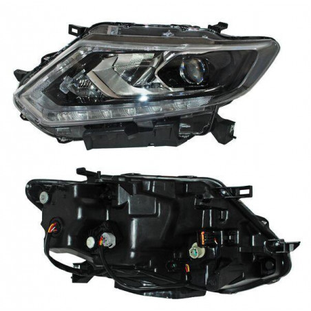 Faro xtrail 15-17 elect c/motor leds c/lupa tyc1 izq