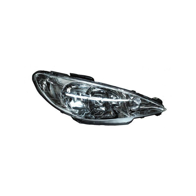 Faro peugeot 206 01-09 liso doble as tyc der