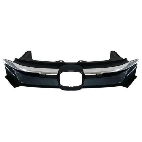 Parrilla crv 15-16 negra sup c/mold crom